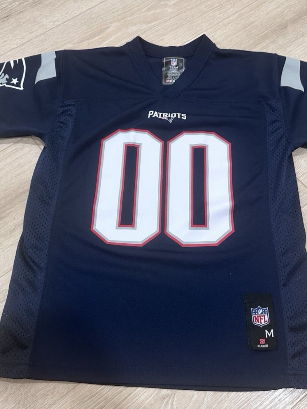 New England Patriots #00 Jersey Youth M Navy